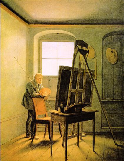 Georg Friedrich Kersting Caspar David Friedrich in seinem Atelier Spain oil painting art